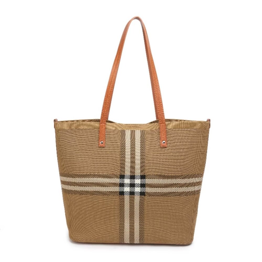Large tweed tote bag